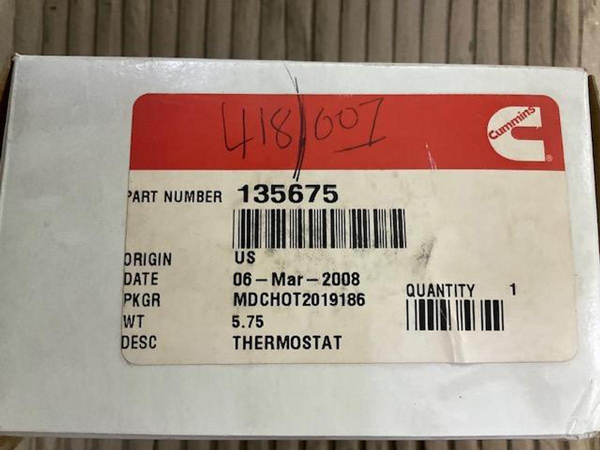 Cummins Thermostat PN 135675