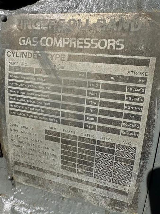 Used Ingersoll Rand 26.5” KVS 210 # Cylinder SN 4T-9895