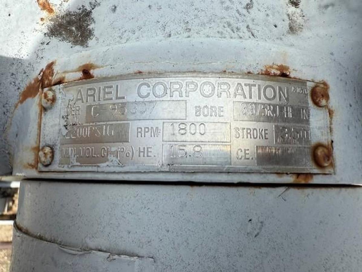 Cat G3408TA SN 6NB04803 / Ariel JGJ-2 SN F-29256 Three Stage Compressor Package Size 9.75” x 6.375” x 3.875” with 84BEH Cooler 