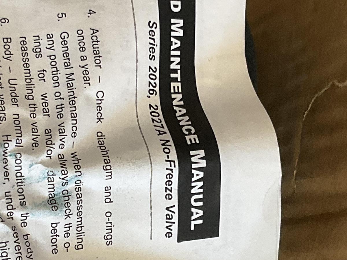 Norriseal Series 2026/2027A “No-Freeze” Control Valve