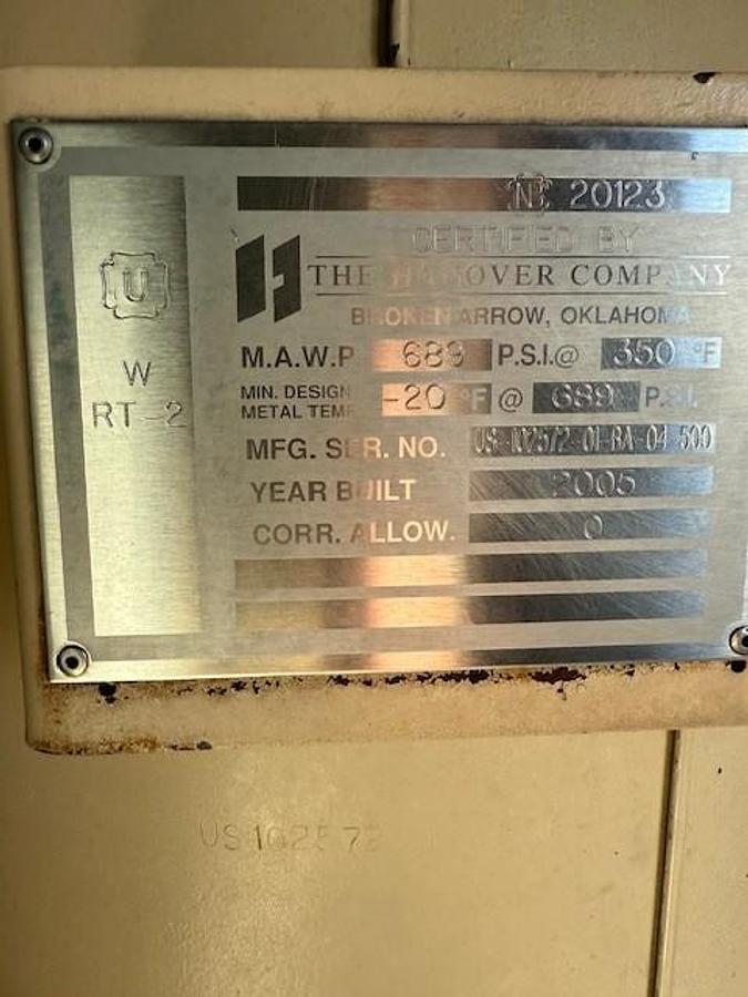 Used 600 HP / Ariel JGA-4 SN F-21749 Four Stage CNG Compressor Package Size 6.125” x 4.125” x 3.375” x 3.375” x 1.75” x 1.75” with ACE E721 Cooler