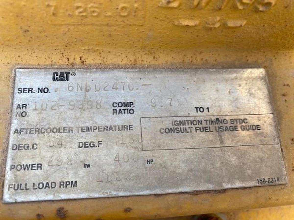 Used Ariel JGJ-4 SN: F-10009 / Caterpillar G3408TA SN: 6NB02470 - 4 Stage CNG Compressor Size 10.5” x 5.125” x 3.875” x 1.75”