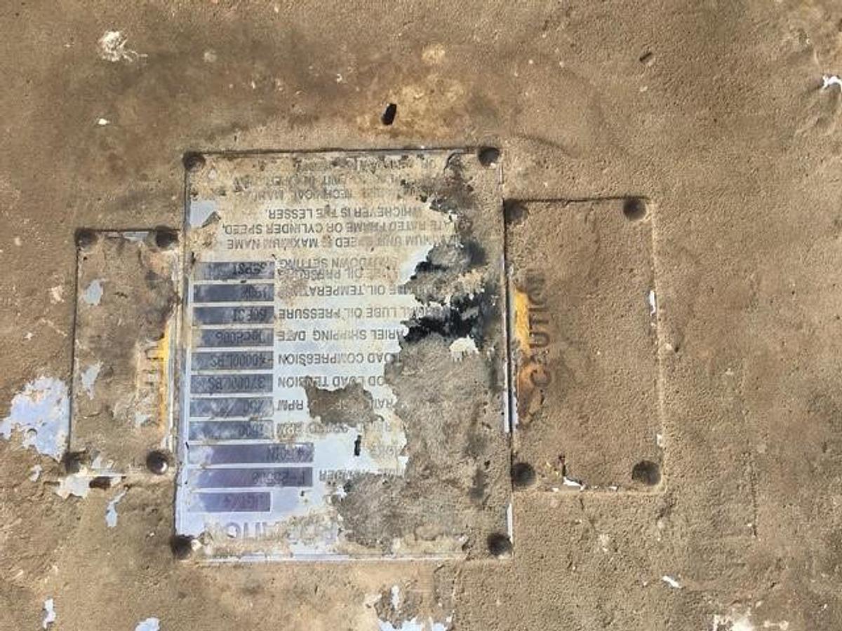 Used Ariel JGT-4 Two Stage Compressor Package Size 17.25” x 17.25” x 9.75” x 9.75” SN F-25508 1250 HP