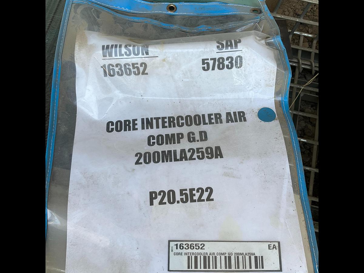 Used Gardner Denver Core Intercooler Air Comp PN: 200MLA259A