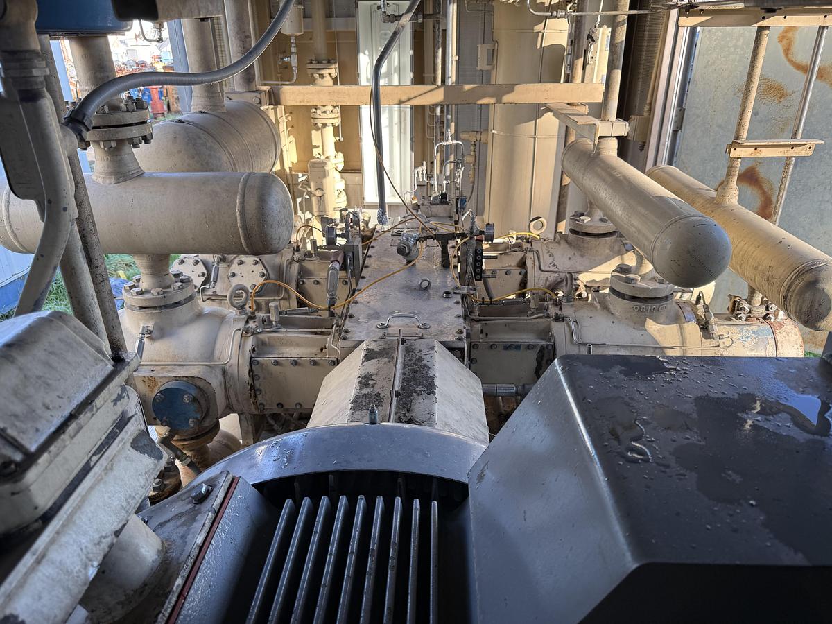 Used 600 HP / Ariel JGA-4 SN F-21749 Four Stage CNG Compressor Package Size 6.125” x 4.125” x 3.375” x 3.375” x 1.75” x 1.75” with ACE E721 Cooler