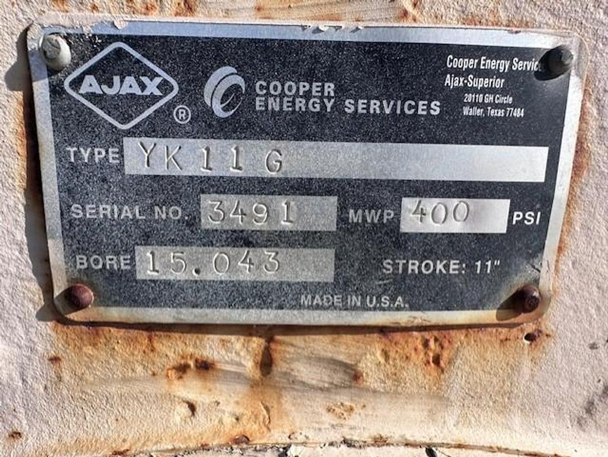 Used Ajax 15" YK11G 400 # Cylinder SN 3491