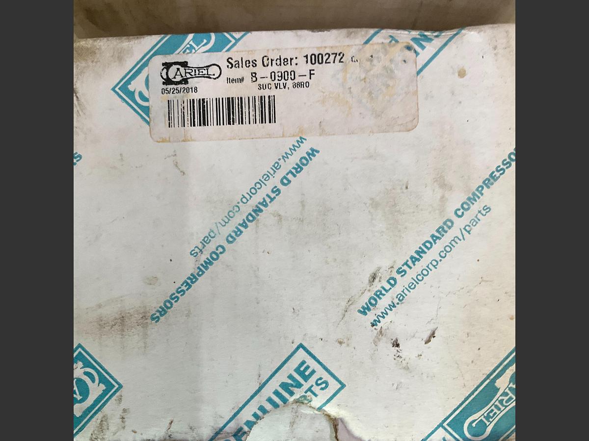 Rebuilt Ariel VALVE,COMPRESSOR CYLINDER,SUCTION,REBUILT PN: B-0900-F