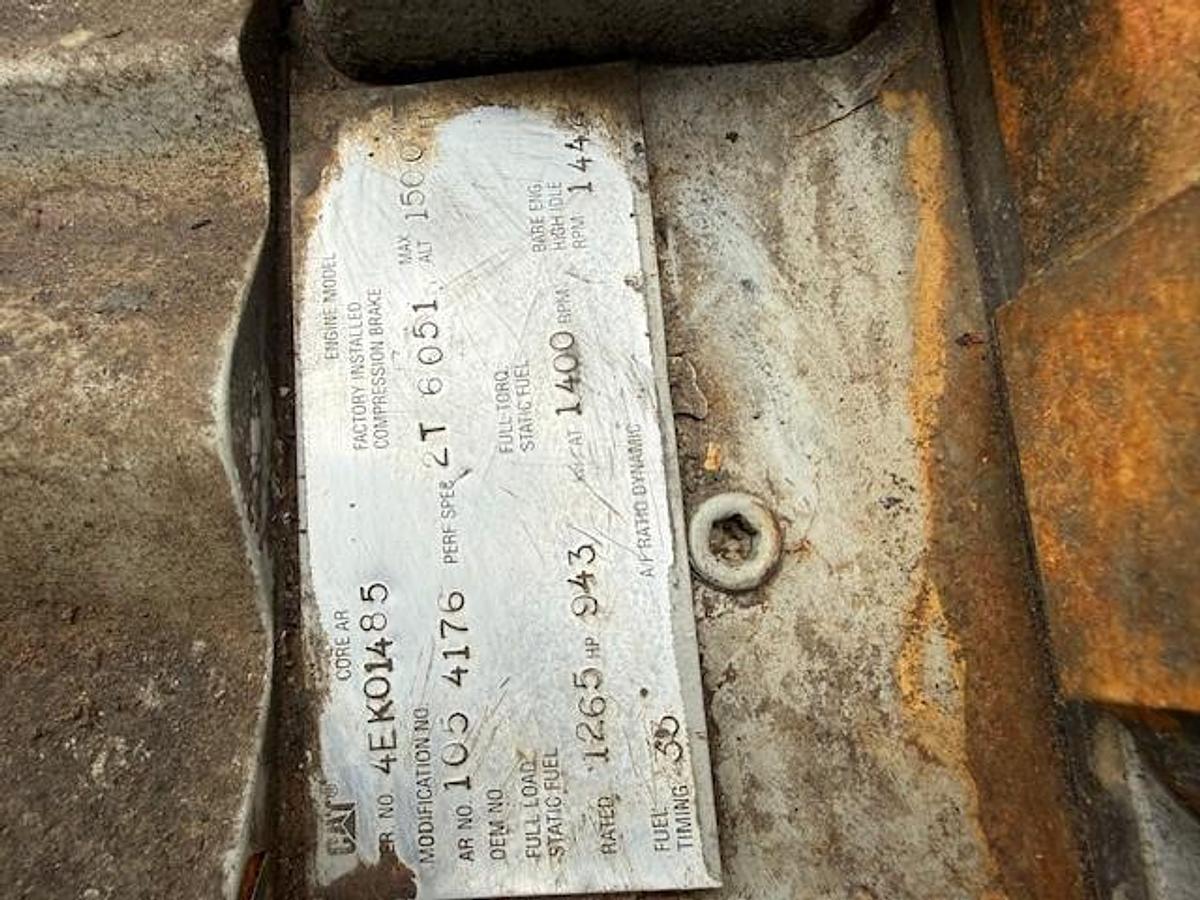 Used Caterpillar G3516SITA 1400 RPM Engine SN: 4EK01485