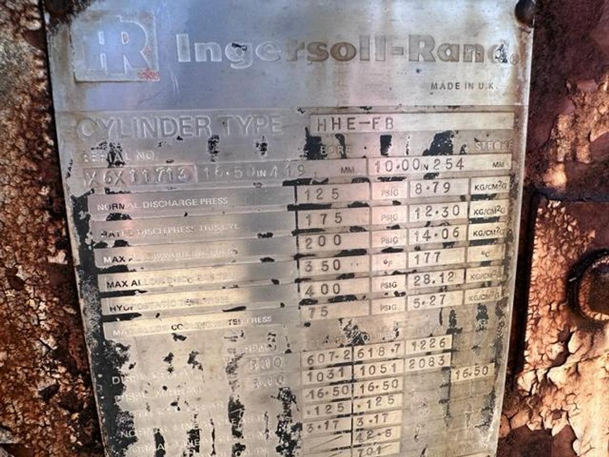 Used Ingersoll Rand 4HHE-FB-3-1 Compressor Frame SN XXH2638