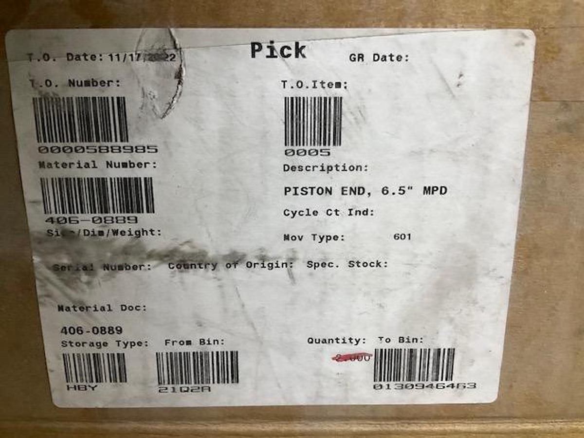 Gemini MPD 6.5” Piston Half PN 406-0889