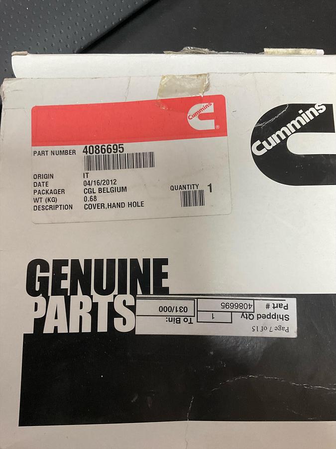 Cummins Hand Hole Cover PN: 4086695