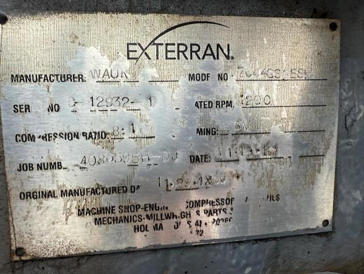 Used Waukesha L7044GSI / Ariel JGK-4 Three Stage Compressor Package SN F-17437 Size 13.625" x 13.625" x 9.625" x 6.75" with 156EH Cooler