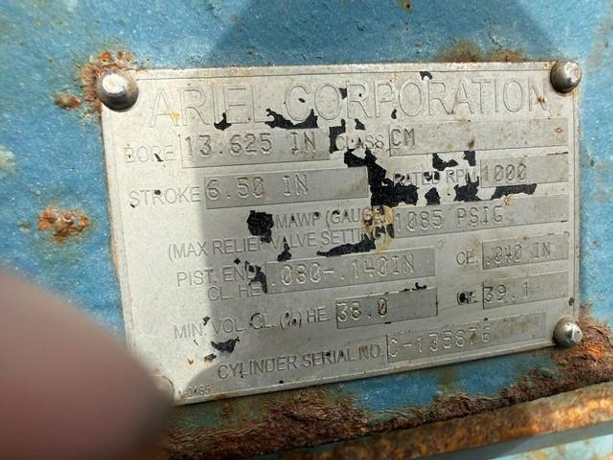 Used Ariel 13.625” CM 1085 # MAWP Cylinder SN C-135876