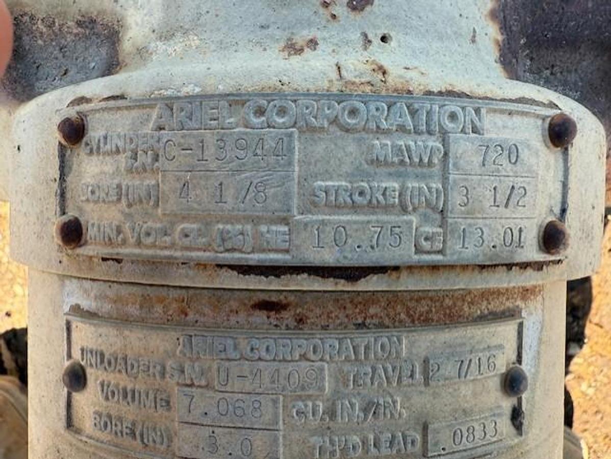 Used Ariel JGM-2 Frame SN F-5793 with (2) 4.125” JGM 720 # Cylinders 