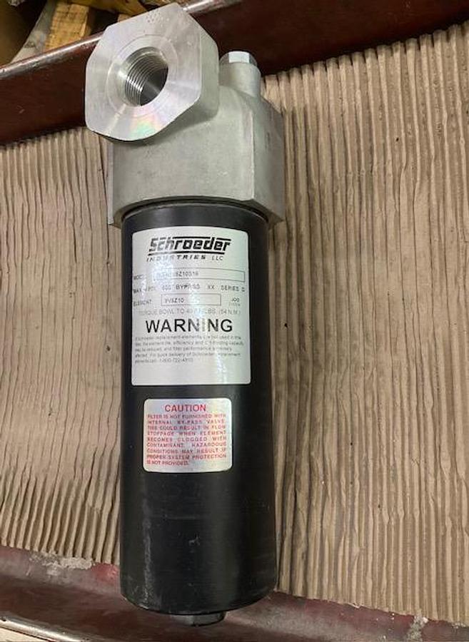 Used Schroeder Industries RLTN9V5Z10S16 Pressure Filter PN 9V5Z10