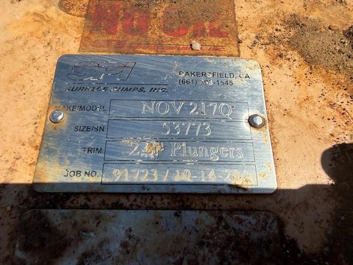 Used National 217Q-4 Pump Crankcase and Crank only SN 53773