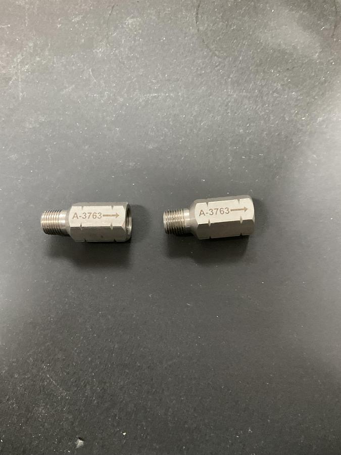 Ariel Check Valve 1/8MX1/8F,SS,PPT/14PSI PN: A-3763