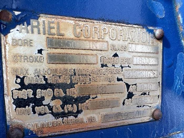 Used Ariel JGJ-4 / Cat G3508LE Three stage Compressor Package - Size 13.5” x 13.5” x 9.75” x 5.5” - Less Engine Only - Unit # 143