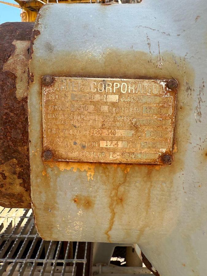 Used Waukesha L7044GSI / Ariel JGK-2 Compressor Package SN F-18820 Size 11" x 6.25"