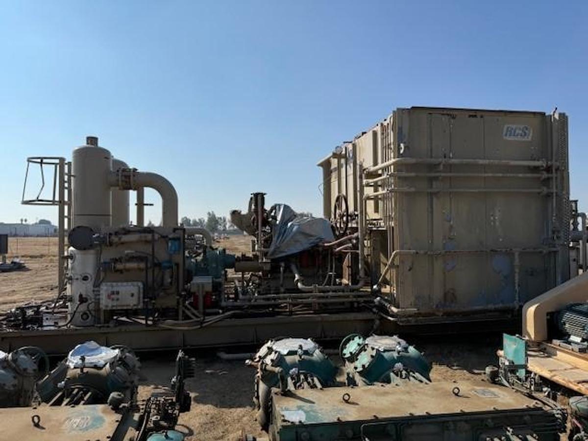 Used CAT G3412LE / Frick NGC300 Screw Compressor Package SN NGC3001297R