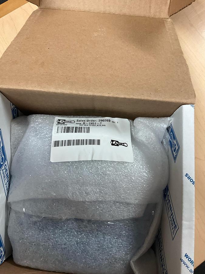 ARIEL SUC VLV,127CGT,NYX,D/S PN: B-2451-T