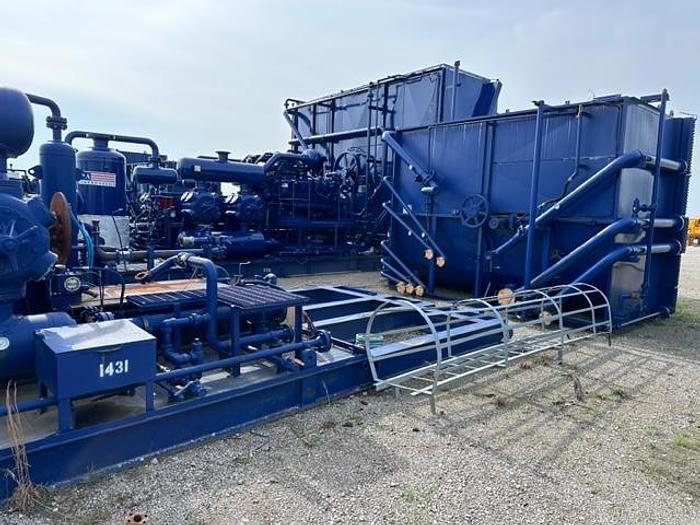 Used Ariel JGJ-4 / Cat G3508LE Three stage Compressor Package - Size 13.5” x 13.5” x 9.75” x 5.5” - Less Engine Only - Unit # 143