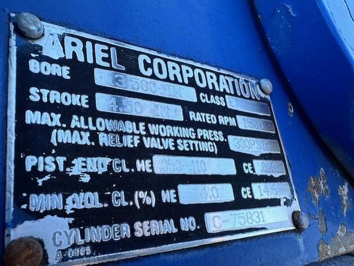 Used Ariel JGE-4 SN F-23606 / Waukesha F3524GSI (no engine) Three Stage Compressor Package Size 17.25” x 17.25” x 13.5” x 9.625” with ACE J144 Cooler