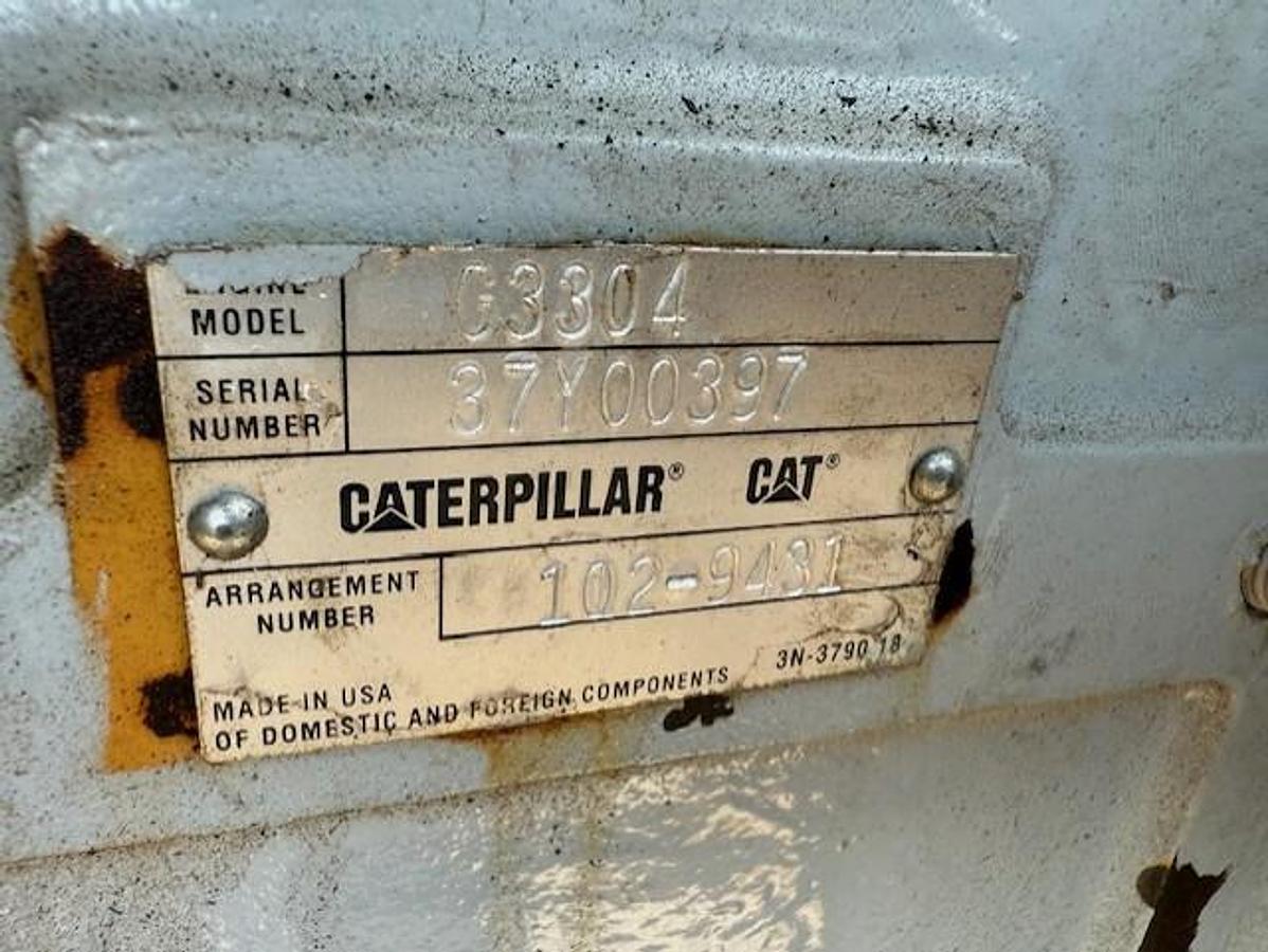 Cat G3304NA Engine SN 37Y00397