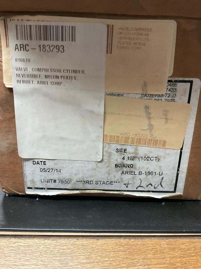 Ariel SUC VLV,102CT ,NYX,D/S PN: B-1661-U