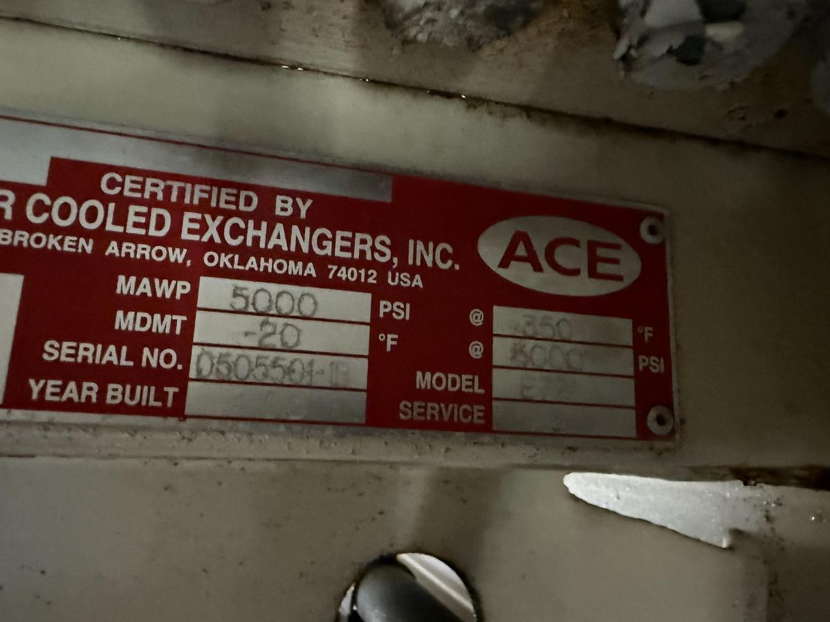 Used 600 HP / Ariel JGA-4 SN F-21749 Four Stage CNG Compressor Package Size 6.125” x 4.125” x 3.375” x 3.375” x 1.75” x 1.75” with ACE E721 Cooler