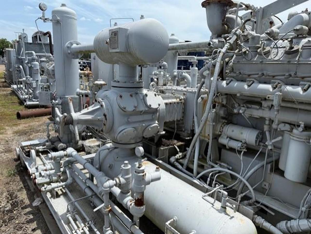 Cat G3408TA SN 6NB04803 / Ariel JGJ-2 SN F-29256 Three Stage Compressor Package Size 9.75” x 6.375” x 3.875” with 84BEH Cooler 