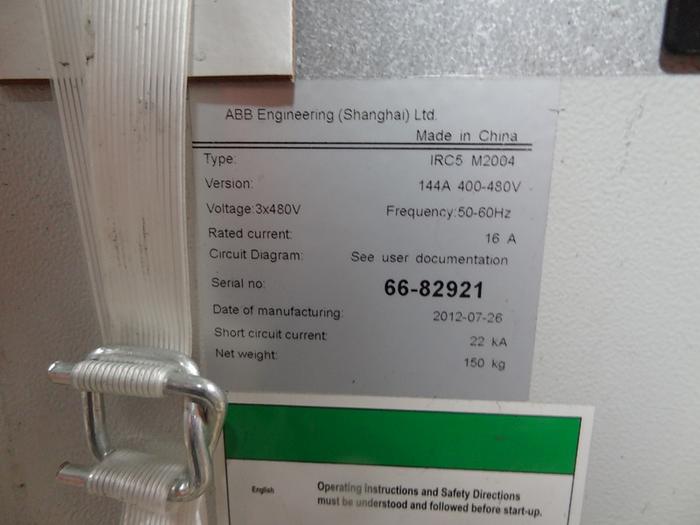 Used ABB IRB 6640 6 AXIS CNC ROBOT 205KG X 2.75 REACH IRC5 CONTROLS