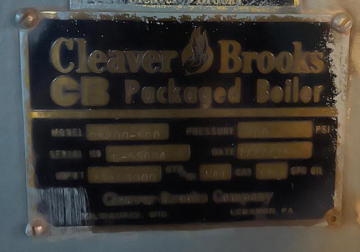 Used 1973 Cleaver Brooks CB200-600