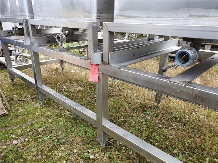 Used 3 Tank Stainless Steel Product Dispensing Station & Stand