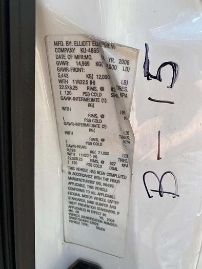 Used 2009 Ford F750 4x2 Elliott L60R Sign Crane - M22926