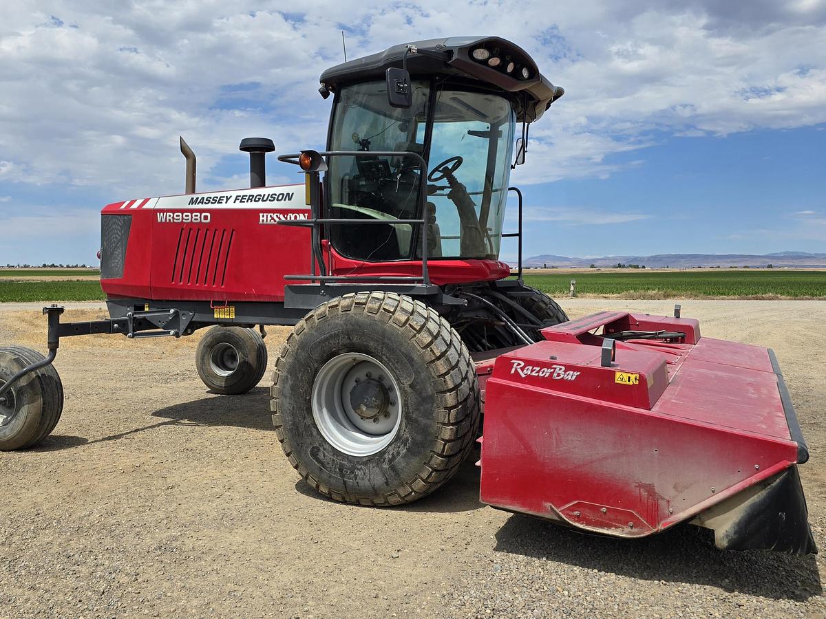 Used Massey Ferguson WR9980 Rotary Windrower w/ 1500 hrs