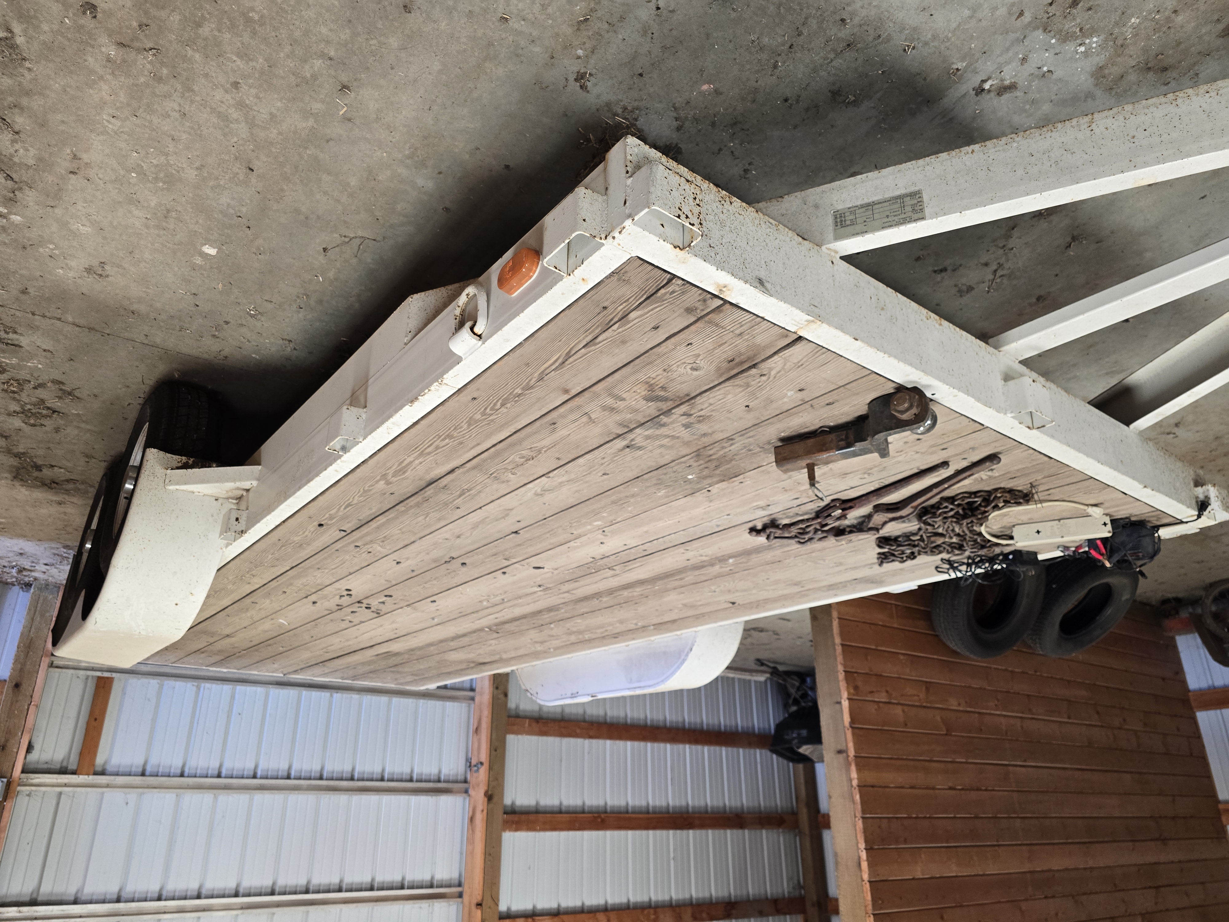 Used 2001 C&B 16' Flatbed Equipment Trailer