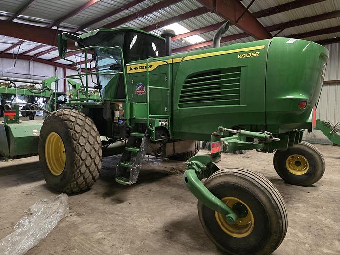 Used 2023 John Deere W235 Windrower w/ 500 eng hrs