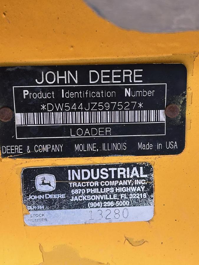 Used 2005 John Deere 544J Wheel Loader