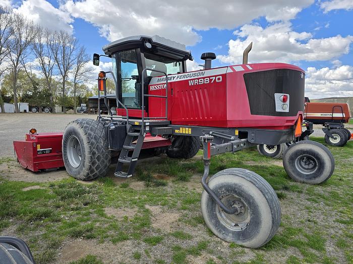 Used 2015 Massey Ferguson WR9870 Rotary Windrower w/ 1400 hrs