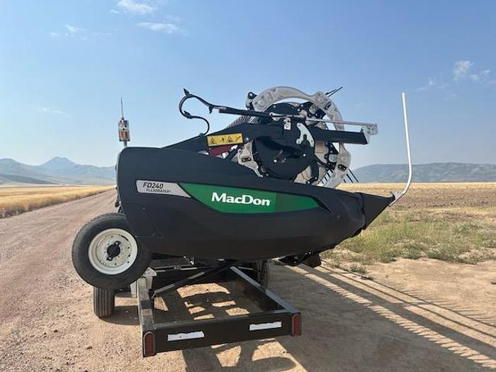 Used 2022 MacDon FD240 Draper Header w/ Cart - 310 hrs