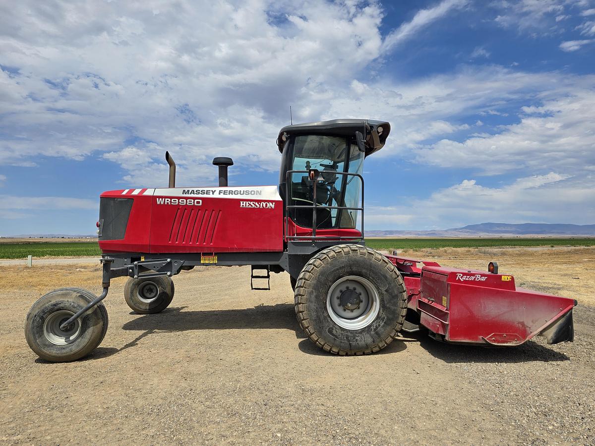 Used Massey Ferguson WR9980 Rotary Windrower w/ 1500 hrs
