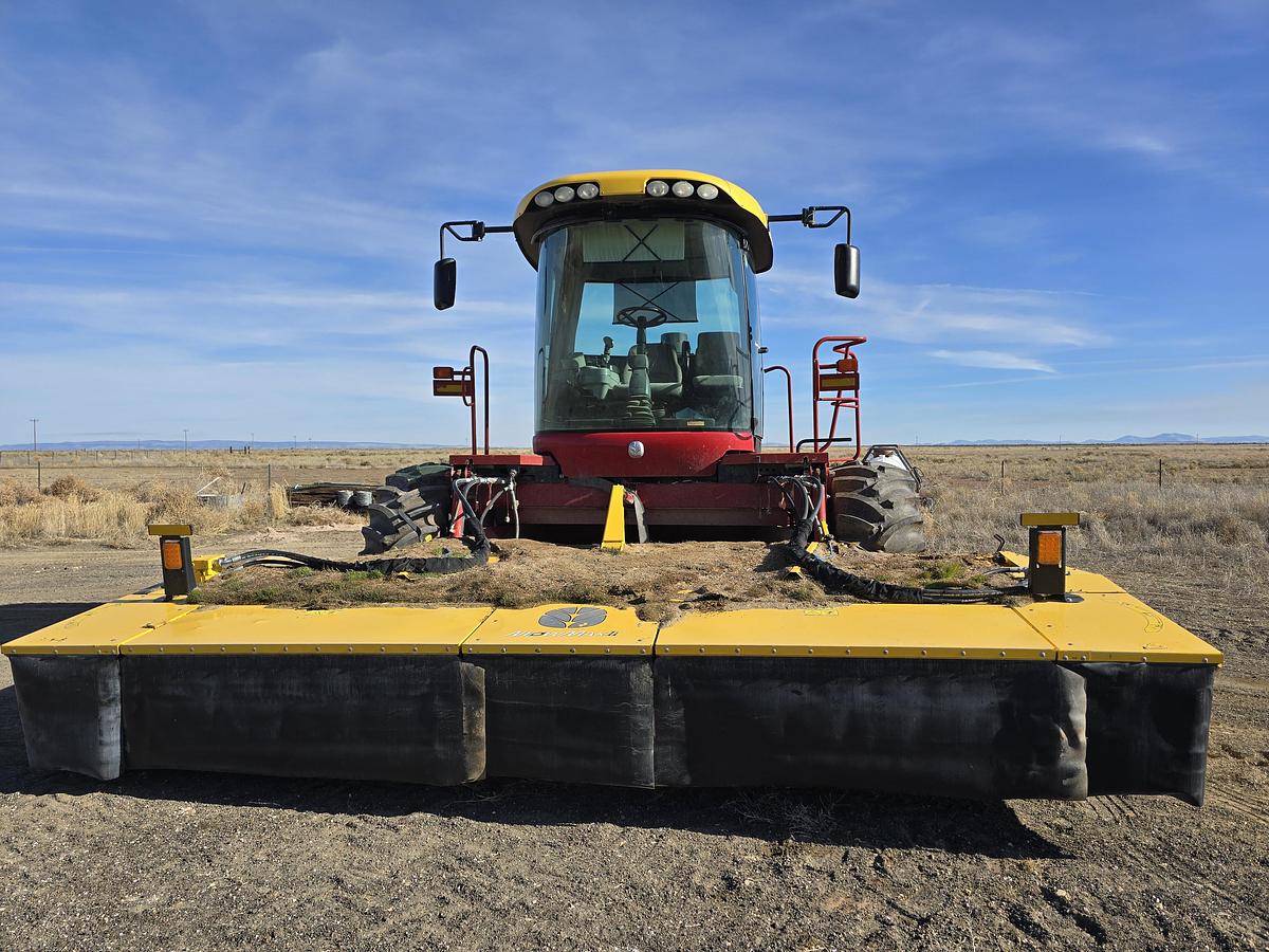Used 2014 New Holland H8080 Rotary Windrower w/ Newer Header