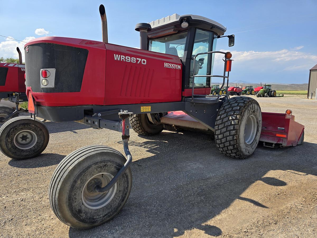 Used 2015 Massey Ferguson WR9870 Rotary Windrower w/ 1600 hrs