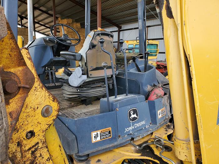 Used 2004 John Deere 410G Backhoe w/ Bale Fork + Bucket