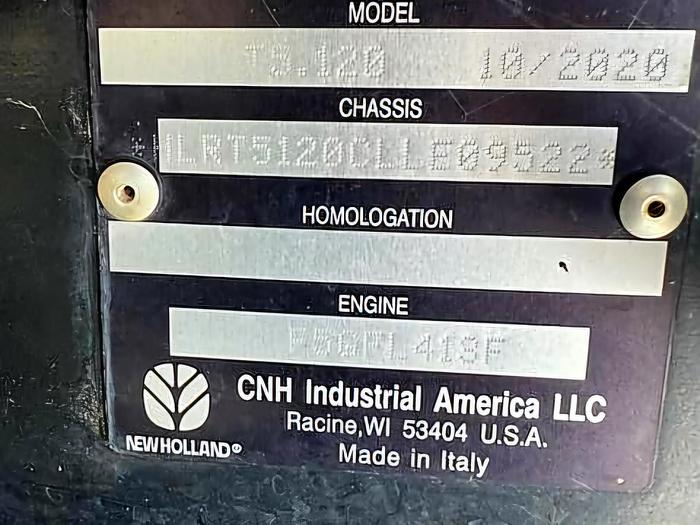 Used 2020 New Holland T5.120 Tractor w/ 1400 hrs