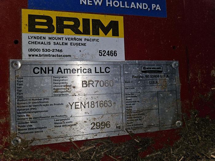 Used 2014 New Holland BR7060 Round Baler w/ 10k bales