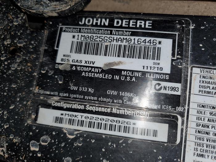 Used 2011 John Deere 825i UTV w/ Electric Dump