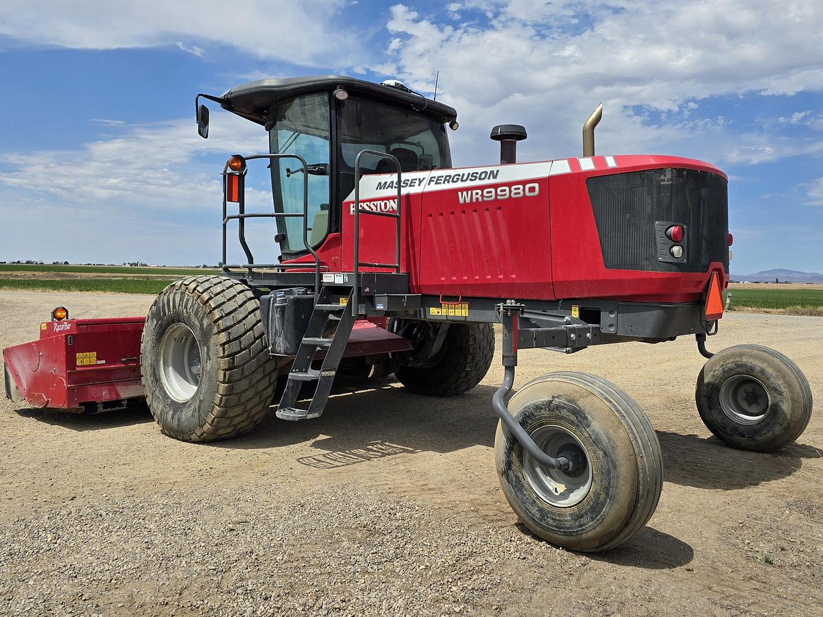 Used Massey Ferguson WR9980 Rotary Windrower w/ 1500 hrs