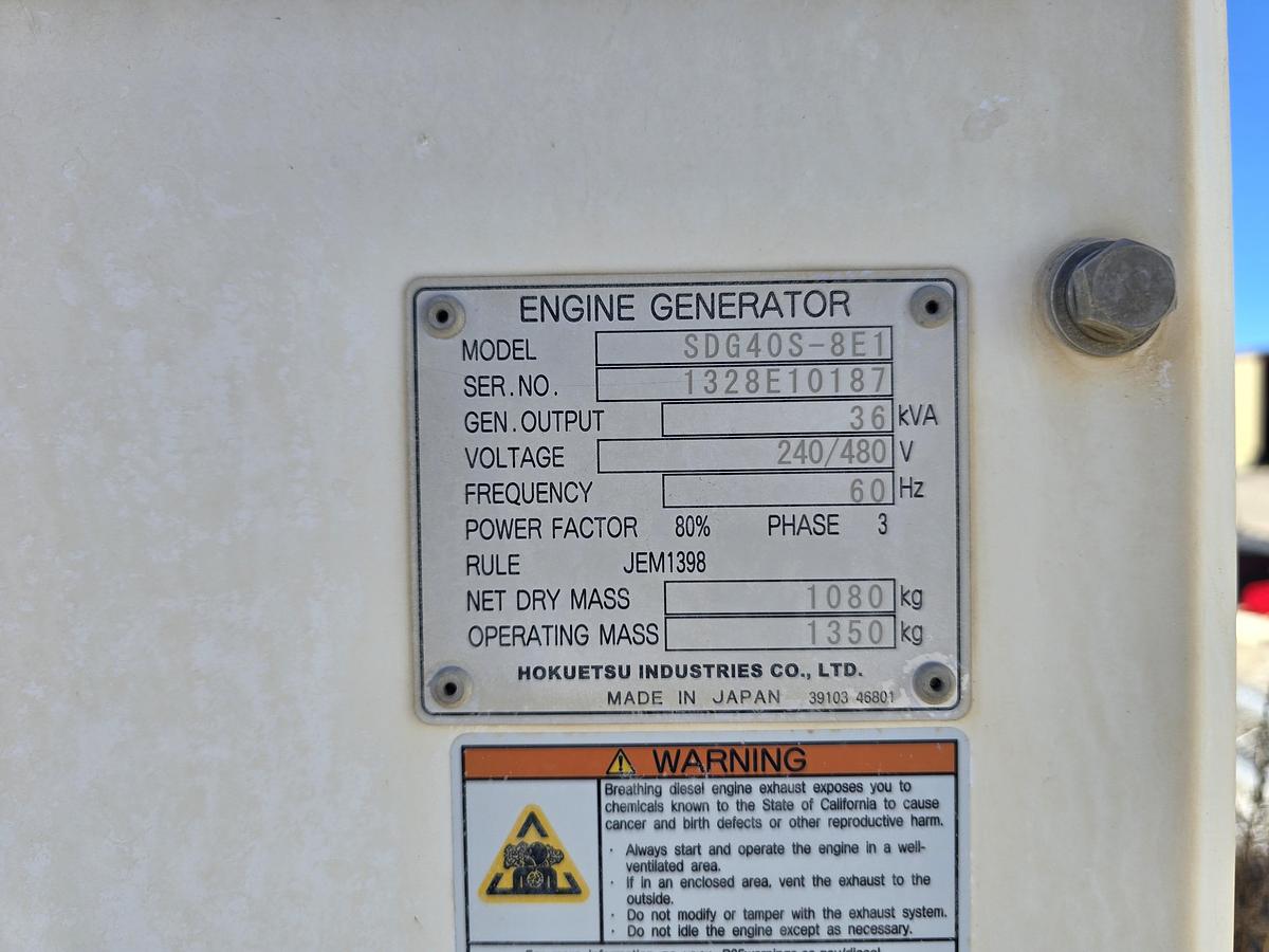 Used 40kw Airman SDG40 Generator Set